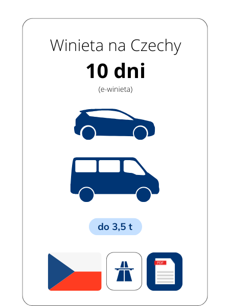 Winieta do Czech na 10 dni