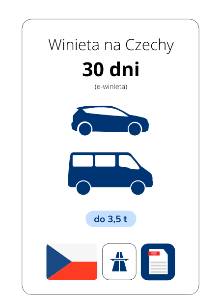 Winieta do Czech na 30 dni